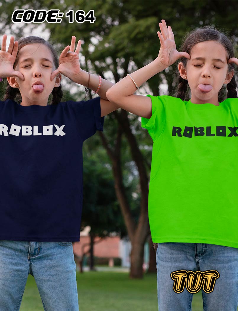 TUT-Round-Cotton-T-Shirt-Short-Sleeve-Kids-T2RTK120000164-Printed-Roblox-Model