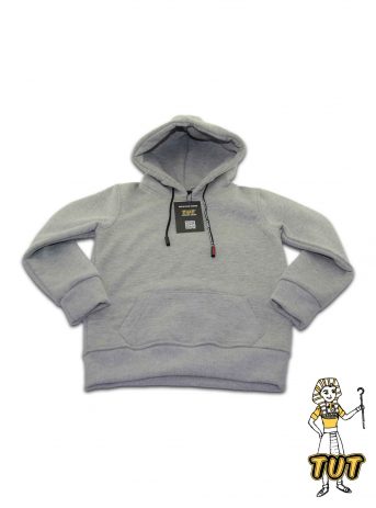 TUT Hoodie Sweatshirt Long Sleeve Kid 06 Gray T1HOK06GR00000 Front Character Yellow Egyptian Kings Ticket Cord