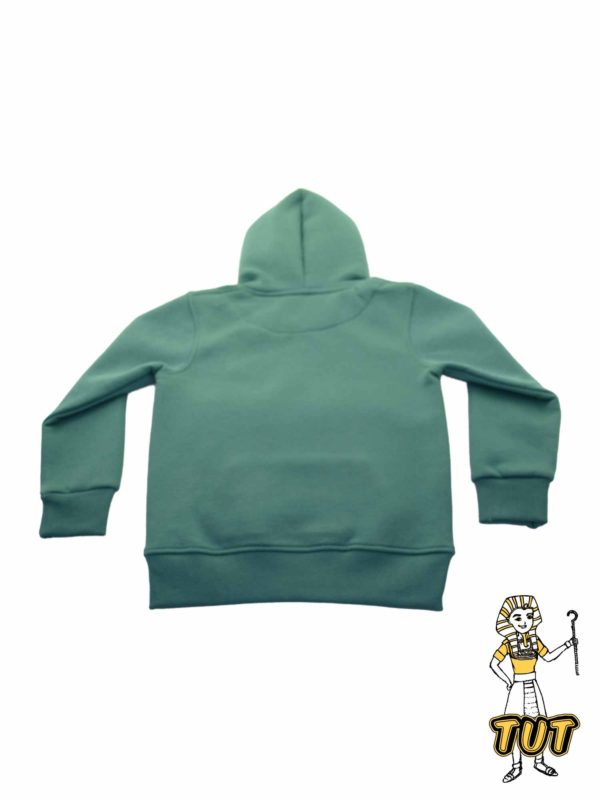 TUT Hoodie Sweatshirt Long Sleeve Kids size 06 Green Back side T1HOK06GN00000 Egyptian Kings cord ticket modern cuffs pocket