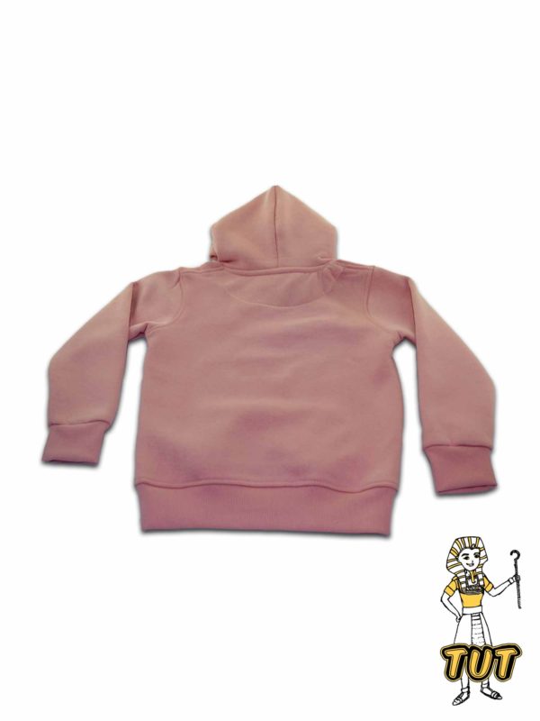 TUT Hoodie Sweatshirt Long Sleeve Kids size 06 Pastel Pink Back side T1HOK06PP00000 Egyptian Kings cord ticket modern cuffs pocket