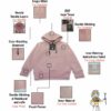 TUT Hoodie Sweatshirt Long Sleeve Kids size 06 Pastel Pink T1HOK06PP00000 Front Product Details neck original double stitching for durability inner washing instructions long lifetime material your comfort pouch pocket waistband and cuffs photo color matching draw cord layers warmth single stitch flexibility