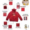 TUT Hoodie Sweatshirt Long Sleeve Kid Red T1HOK06R000020 front Printed Cute Owl