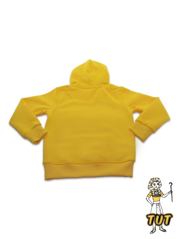 TUT Hoodie Sweatshirt Long Sleeve Kid 06 Yellow T1HOK06YL00000 Back Character Egyptian Kings Ticket Cord