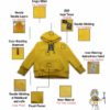TUT Hoodie Sweatshirt Long Sleeve Kids size 06 Yellow T1HOK06YL00000 Front Product Details neck original double stitching for durability inner washing instructions long lifetime material your comfort pouch pocket waistband and cuffs photo color matching draw cord layers warmth single stitch flexibility