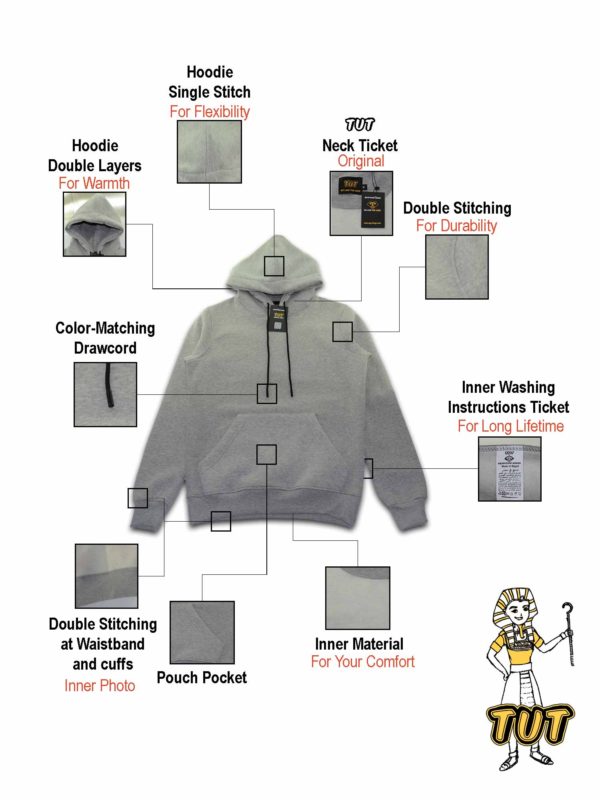 TUT Hoodie Sweatshirt Long Sleeve men size M Gray T1HOMM0GR00000 Front Product Details neck original double stitching for durability inner washing instructions long lifetime material your comfort pouch pocket waistband and cuffs photo color matching draw cord layers warmth single stitch flexibility