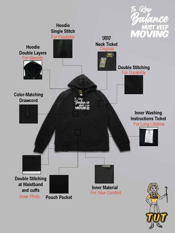 TUT-Hoodie-Sweatshirt-Long-Sleeve-Men-Black-T1HOM00BK00024-Front-printed-Sports-To-Keep-balance-must-keep-moving-with-Details