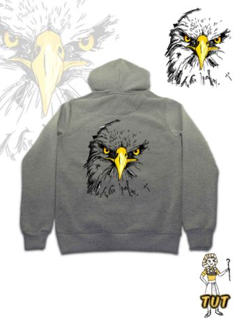 TUT-Hoodie-Sweatshirt-Long-Sleeve-Men-Gray-T1HOM00GR00019-Back-Printed-Eagle