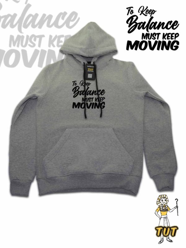 TUT-Hoodie-Sweatshirt-Long-Sleeve-Men-Gray-T1HOM00GR00024-Front-printed-Sports-To-Keep-balance-must-keep-moving