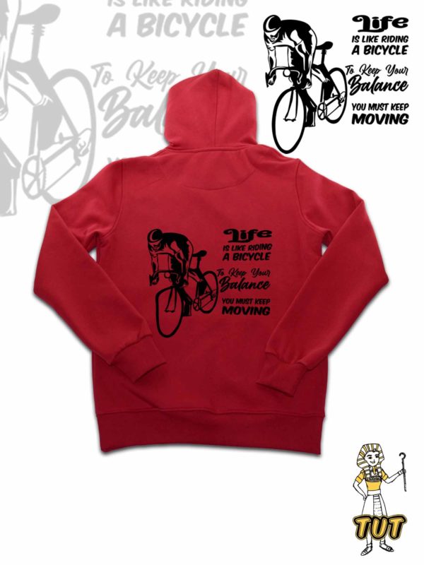TUT-Hoodie-Sweatshirt-Long-Sleeve-Men-Red-T1HOM00RD00024-Back-printed-Sports-Life-IS-A-Bicycle