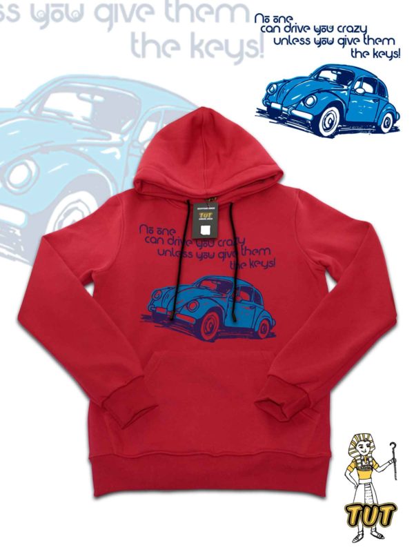 TUT-Hoodie-Sweatshirt-Long-Sleeve-Men-Red-T1HOM00RD00060-Blue-Beatle-Car-No-one-can-drive-you-crazy