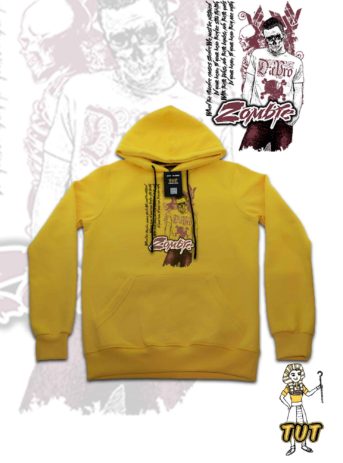 TUT-Hoodie-Sweatshirt-Long-Sleeve-Men-Yellow-T1HOM00YL00010-Front-printed-Zombie