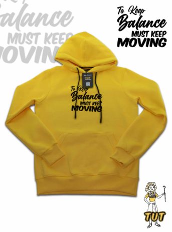 TUT-Hoodie-Sweatshirt-Long-Sleeve-Men-Yellow-T1HOM00YL00024-Front-printed-Sports-To-Keep-balance-must-keep-moving