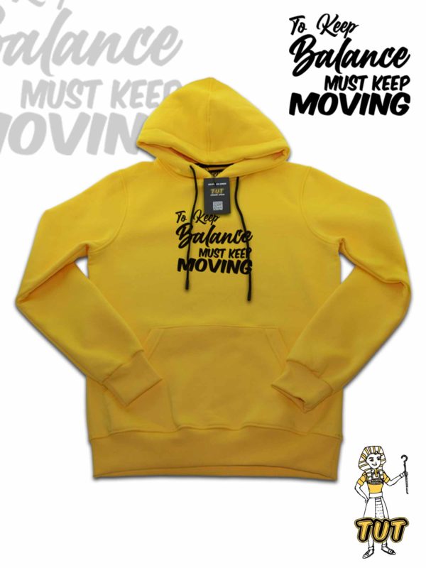TUT-Hoodie-Sweatshirt-Long-Sleeve-Men-Yellow-T1HOM00YL00024-Front-printed-Sports-To-Keep-balance-must-keep-moving