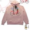 TUT-Hoodie-Sweatshirt-Long-Sleeve-Women-Pastel-Pink-T1HOW00PP00011-Front-Printed-Red-Bicycle-The-bike-is-a-simple-solution