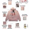 TUT-Hoodie-Sweatshirt-Long-Sleeve-Women-Pastel-Pink-T1HOW00PP00011-Front-printed-Red-Bicycle-with-product-specs