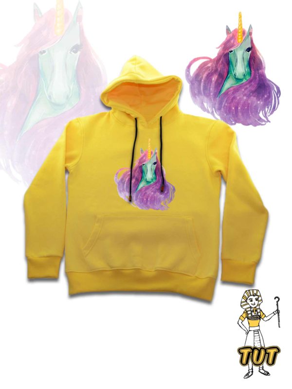 TUT-Hoodie-Sweatshirt-Long-Sleeve-Women-Yellow-T1HOW00YL00007-Front-Green-Purpl-Unicorn
