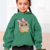 TUT-Hoodie-Sweatshirt-Long-Sleeve-Kid-06-Green-T1HOK06GN00020-front-Printed-Cute-Owl-Kids-Model