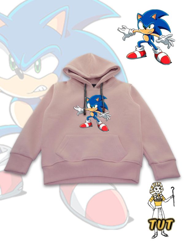 TUT-Hoodie-Sweatshirt-Long-Sleeve-Kids-Pastel-Pink-T1HOK00PP000117-Front-printed-Games-Angry-Sonic