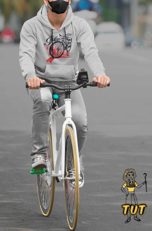 TUT-Hoodie-Sweatshirt-Long-Sleeve-Men-Gray-T1HOM00GR00013-Front-printed-I-Love-To-ride-my-bicycle-Model