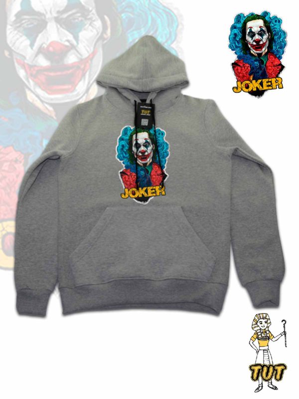 TUT-Hoodie-Sweatshirt-Long-Sleeve-Men-Gray-T1HOM00GR00T00103-Front-printed-Movies-Joker