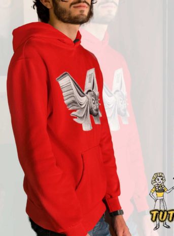 TUT-Hoodie-Sweatshirt-Long-Sleeve-Men-Red-T1HOM00RD00018-Front-printed-Owlbook-Model