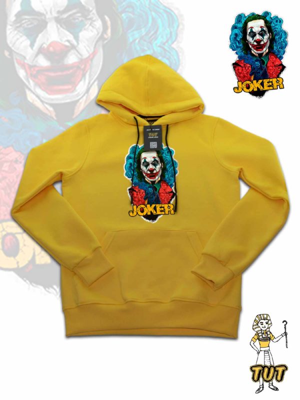 TUT-Hoodie-Sweatshirt-Long-Sleeve-Men-Yellow-T1HOM00YL0000103-Front-printed-Movies-Joker