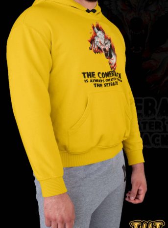 TUT-Hoodie-Sweatshirt-Long-Sleeve-Men-Yellow-T1HOM00YL00004-Front-print-King-Wolf-The-comeback-is-always-greater-Model