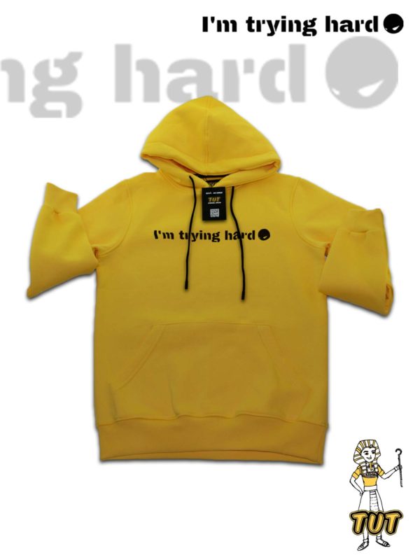 TUT-Hoodie-Sweatshirt-Long-Sleeve-Men-Yellow-T1HOM00YL00T00102-Quotations-Im-trying-hard