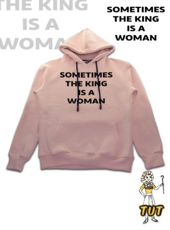 TUT-Hoodie-Sweatshirt-Long-Sleeve-Women-Pastel-Pink-T1HOW00PP00092-Quotations-The-king-is-Woman
