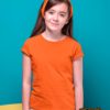 TUT-Slim-Fit-Round-T-Shirt-Short-Sleeve-Kids-12-Phosphoric-Orange-T2RTK12PO00000-Girl-Model