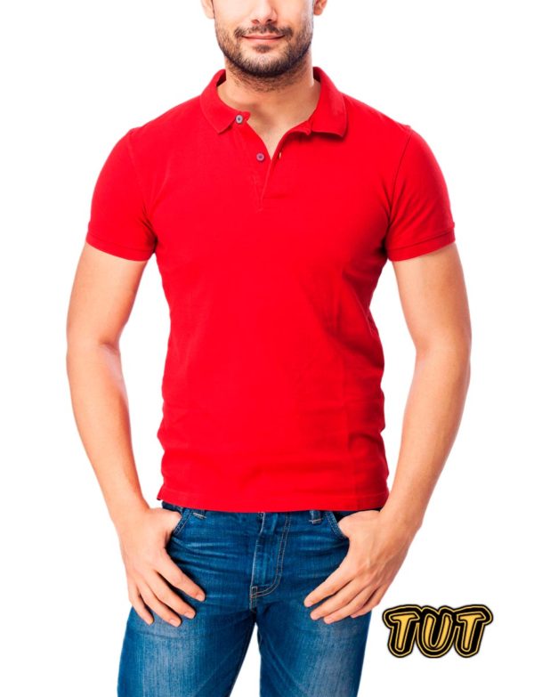 TUT-Slim-Fit-Polo-T-Shirt-Short-Sleeve-Men-Red-T2PLM00RD00000-Model