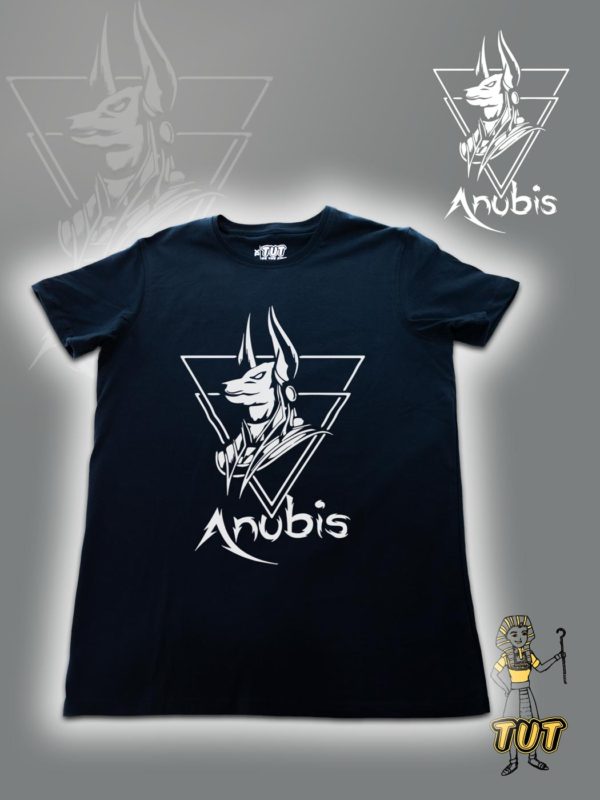 TUT-Slim-Fit-Round-T-Shirt-Short-Sleeve-Men-Blue-Black-T2RTM00BB00121-Front-Printed-Anubis-Underworld