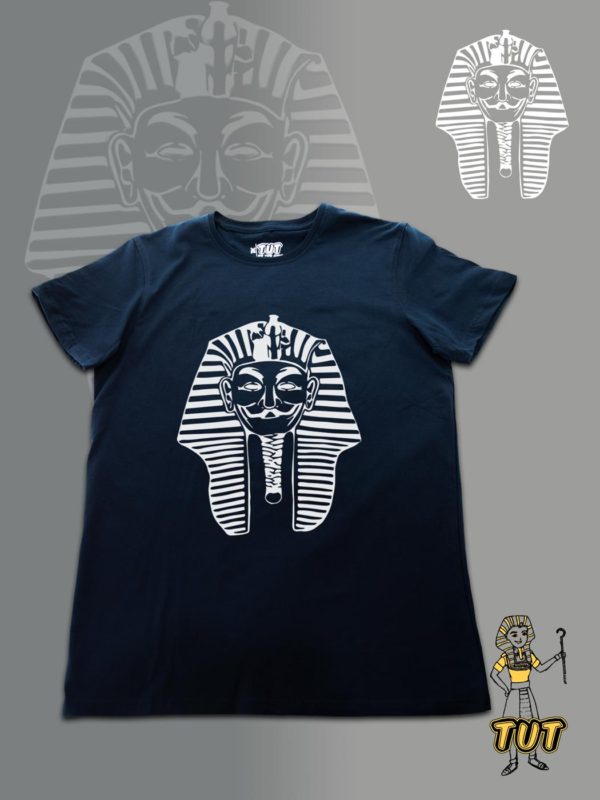 TUT-Slim-Fit-Round-T-Shirt-Short-Sleeve-Men-Blue-Black-T2RTM00BB00123-Front-printed-TUT-Vendetta