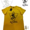 TUT-Slim-Fit-Round-T-Shirt-Short-Sleeve-Men-Mustard-Yellow-T2RTM00MY00121-Front-Printed-Anubis-Underworld