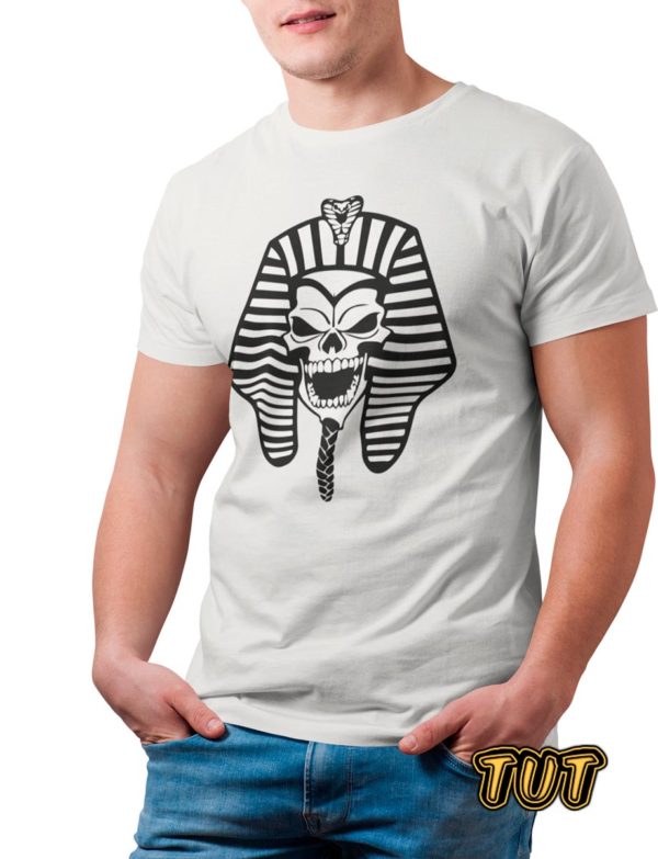 TUT-Slim-Fit-Round-T-Shirt-Short-Sleeve-Men-Off-White-T2RTM00OW00124-Front-Printed-tut-Skull-Model