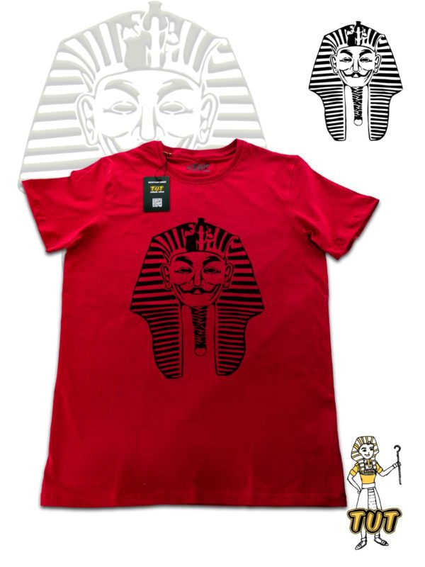 TUT-Slim-Fit-Round-T-Shirt-Short-Sleeve-Men-Red-T2RTM00RD00123-Front-Printed-tut-vendetta