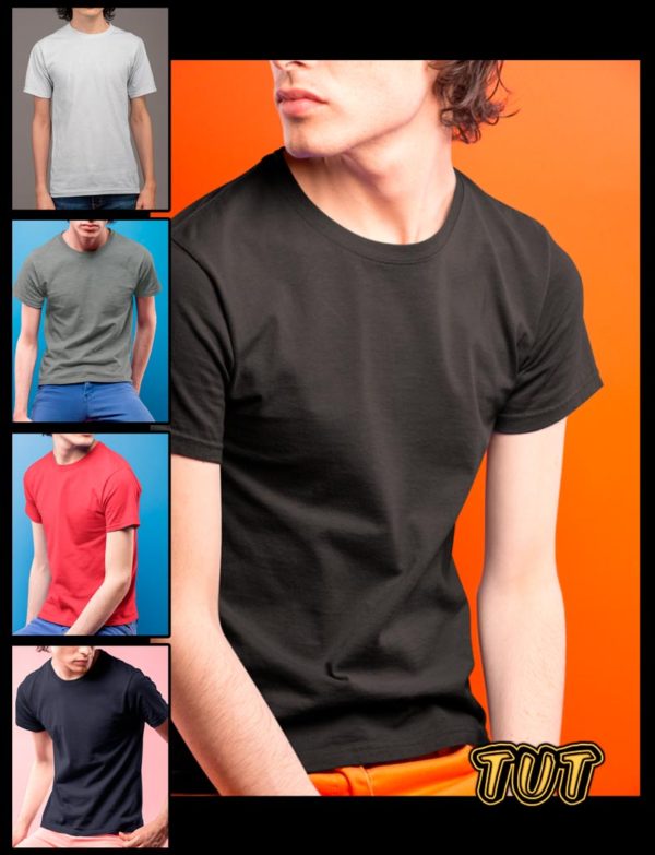 TUT-Slim-Fit-Round-T-Shirt-Short-Sleeve-Men-T2RTM000000000-Model