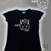 TUT-Slim-Fit-Round-T-Shirt-Short-Sleeve-Women-Blue-Black-T2RTW00BB00118-Pretty-Fox-Printed-Front