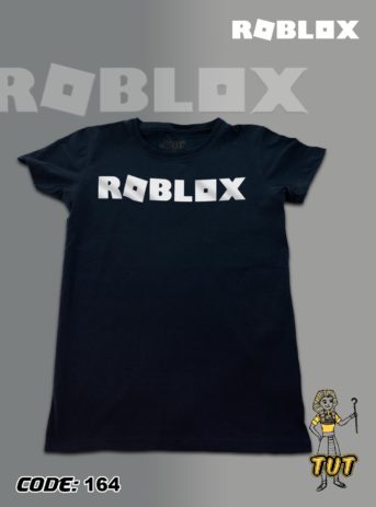 TUT-Round-Cotton-T-Shirt-Short-Sleeve-Kids-Blue-Black-T2RTK00BB00164-Printed-Roblox