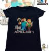 TUT-Round-Cotton-T-Shirt-Short-Sleeve-Kids-Blue-Black-T2RTK00BB00167-Printed-Minecraft