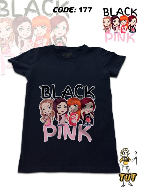 TUT-Round-Cotton-T-Shirt-Short-Sleeve-Kids-Blue-Black-T2RTK00BB00177-Printed-Black-Pink-Anime