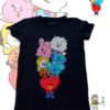 TUT-Round-Cotton-T-Shirt-Short-Sleeve-Kids-Blue-Black-T2RTK00BB00191-Printed-BT21-Line-Friends