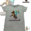TUT-Round-Cotton-T-Shirt-Short-Sleeve-Kids-Gray-T2RTK00GR00166-Printed-Minecraft-Steve