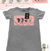 TUT-Round-Cotton-T-Shirt-Short-Sleeve-Kids-Gray-T2RTK00GR00176-Printed-Black-Pink-Little-Girls