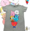 TUT-Round-Cotton-T-Shirt-Short-Sleeve-Kids-Gray-T2RTK00GR00191-Printed-BT21-Line-Friends