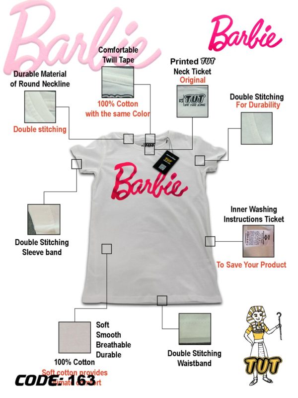 TUT-Round-Cotton-T-Shirt-Short-Sleeve-Kids-Off-White-T2RTK00OW00163-Printed-Barbie-Specifications