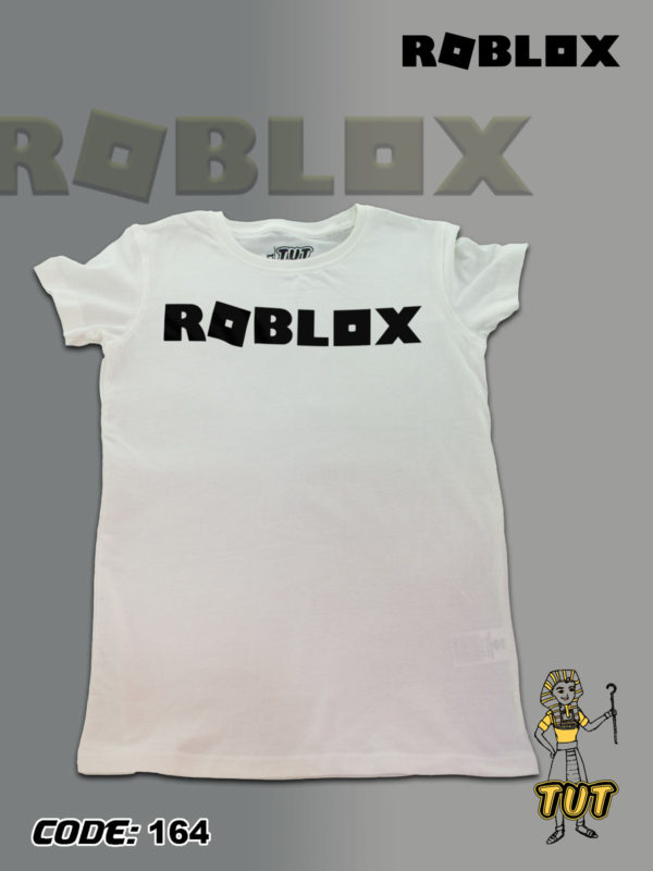 TUT-Round-Cotton-T-Shirt-Short-Sleeve-Kids-Off-White-T2RTK00OW00164-Printed-Roblox