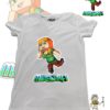 TUT-Round-Cotton-T-Shirt-Short-Sleeve-Kids-Off-White-T2RTK00OW00168-Printed-Minecraft-Alex-Graphic