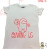 TUT-Round-Cotton-T-Shirt-Short-Sleeve-Kids-Off-White-T2RTK00OW00171-Printed-Among-US-Fighter