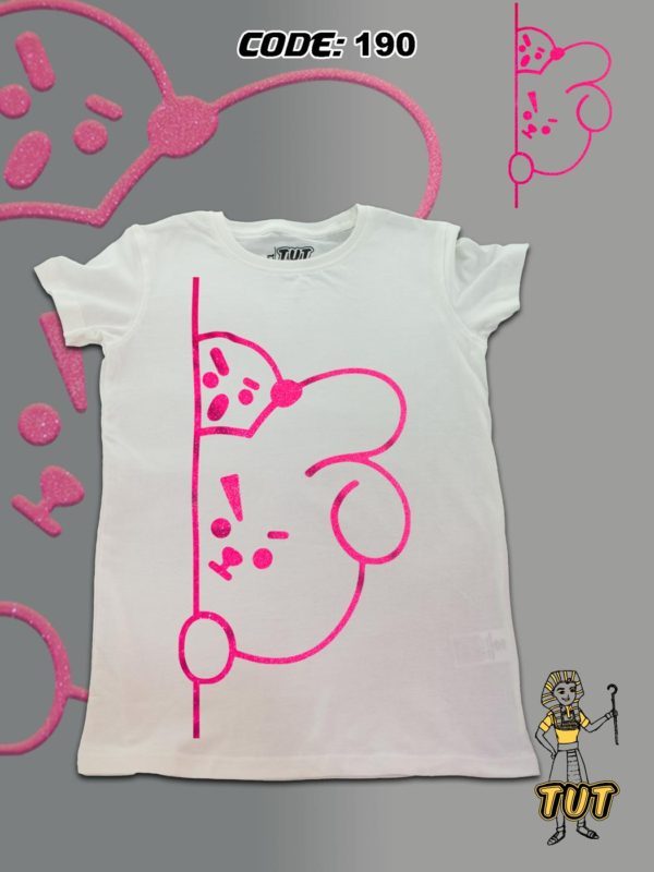 TUT-Round-Cotton-T-Shirt-Short-Sleeve-Kids-Off-White-T2RTK00OW00190-Printed-BT21-Cooky-Shooky